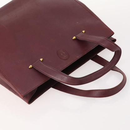 Cartier CARTIER Shoulder Bag Leather 5 Set Bordeaux Gold Authentic mr2108