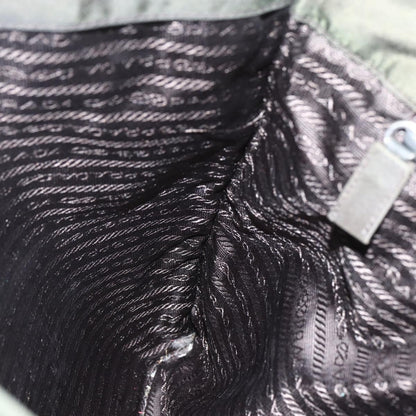 Prada PRADA Tote Bag Nylon Green Silver Authentic 151686