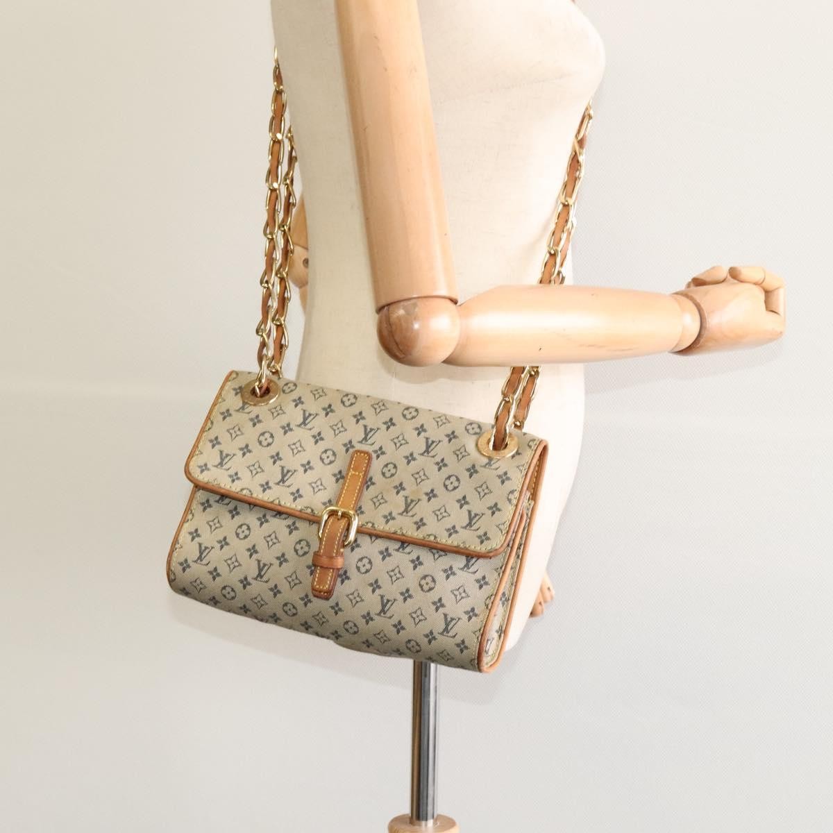 Louis Vuitton LOUIS VUITTON Monogram Mini Camille Chain Shoulder Bag Blue M92002 Authentic BD1396