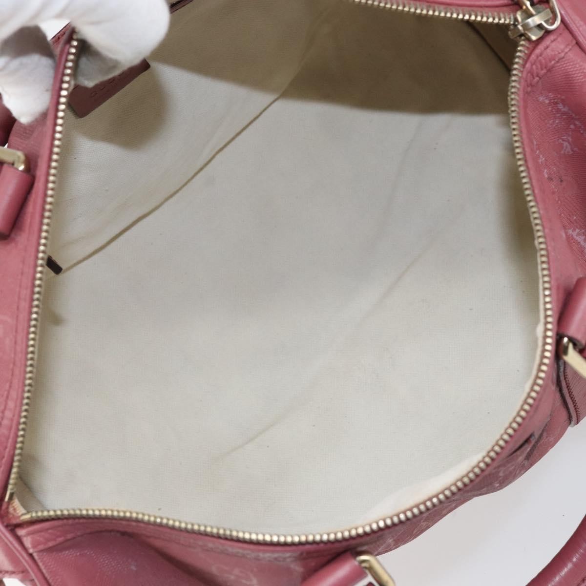 Gucci GUCCI GG Implementation Boston Bag PVC Gold Pink 193603 Authentic 166330