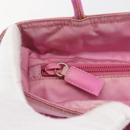 Prada PRADA Tote Bag Nylon Pink Silver Authentic 164823