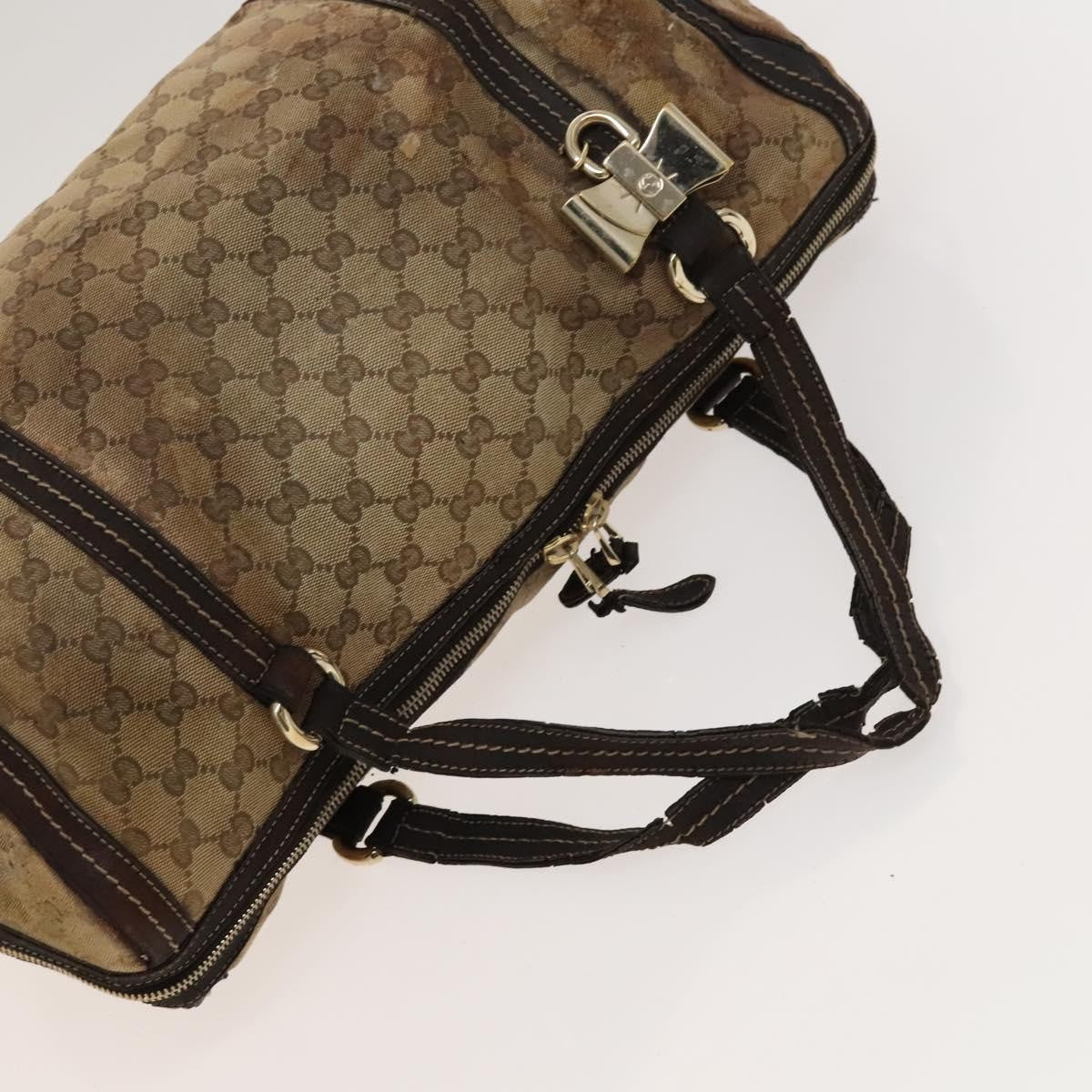 Gucci GUCCI GG Canvas Crystal Shoulder Bag 2 Set Beige Brown Authentic hk2866