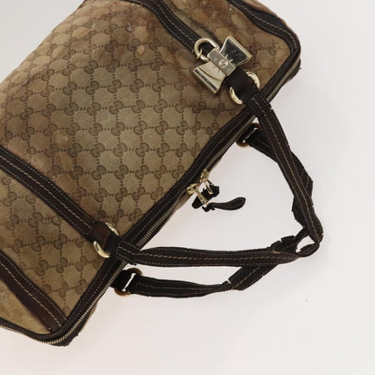 Gucci GUCCI GG Canvas Crystal Shoulder Bag 2 Set Beige Brown Authentic hk2866