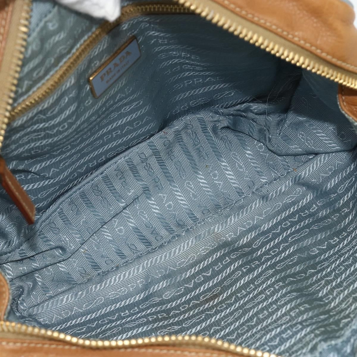 Prada PRADA Shoulder Bag Nylon Light Blue Gold Authentic 179021