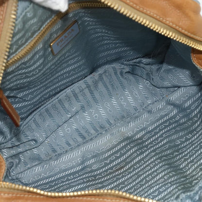 Prada PRADA Shoulder Bag Nylon Light Blue Gold Authentic 179021