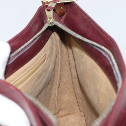 Gucci GUCCI Micro GG Supreme Shoulder Bag Bordeaux Gold Authentic ep13943