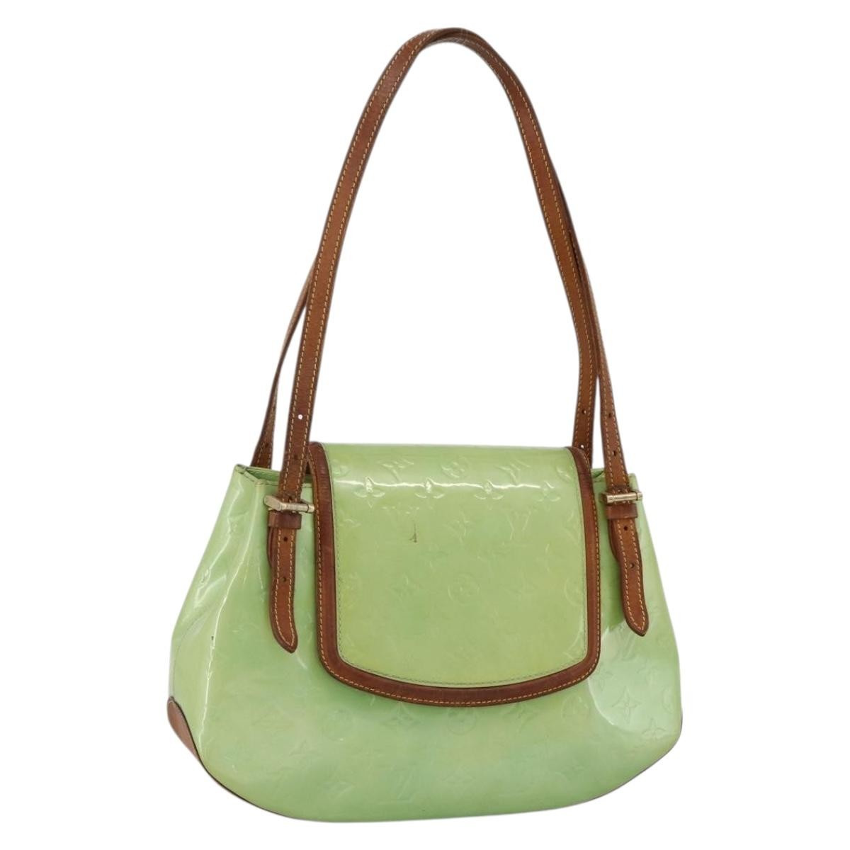 Louis Vuitton LOUIS VUITTON Vernis Biscayne Bay GM Shoulder Bag Peppermint M91285 Authentic LNZ031