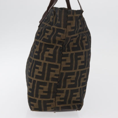 Fendi FENDI Zucca Canvas Tote Bag Brown Black Authentic 176601