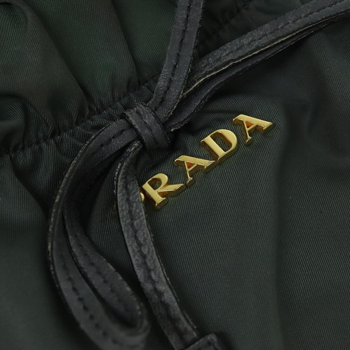 Prada PRADA Hand Bag Nylon 2way Khaki Authentic 77763