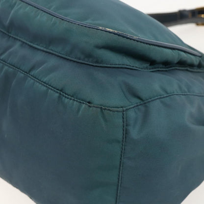 Prada PRADA Shoulder Bag Nylon Green Gold Authentic YKZ1088