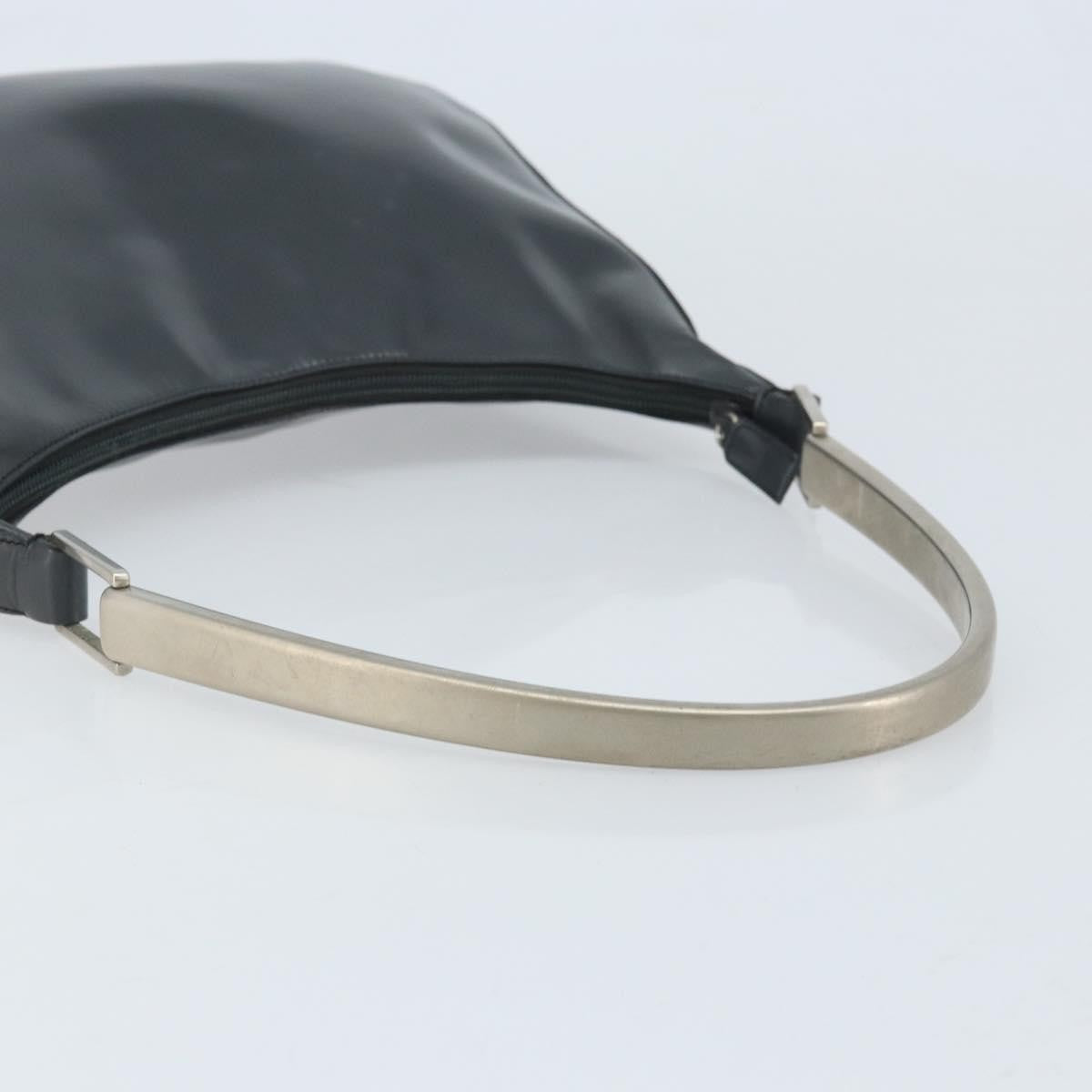 Prada PRADA Shoulder Bag Leather Gray Silver tone Authentic 174484