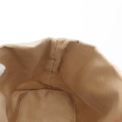 Prada PRADA Hand Bag Satin Beige Authentic 166753