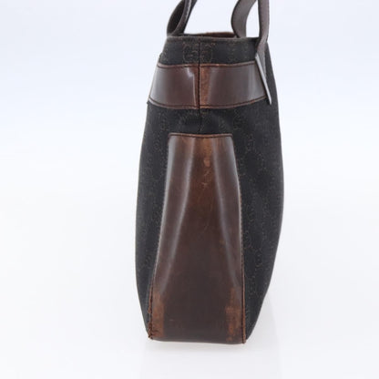 Gucci GUCCI GG Canvas Hand Bag Dark Brown Gold 73983 Authentic 151009