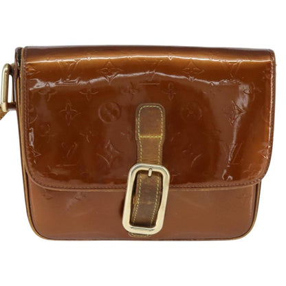 Louis Vuitton LOUIS VUITTON Monogram Vernis Christie GM Bag Bronze M91107 LV Authentic 147762