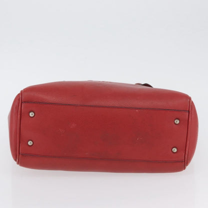 Loewe LOEWE Heritage Tote Bag Leather Red Silver Authentic BSZ189