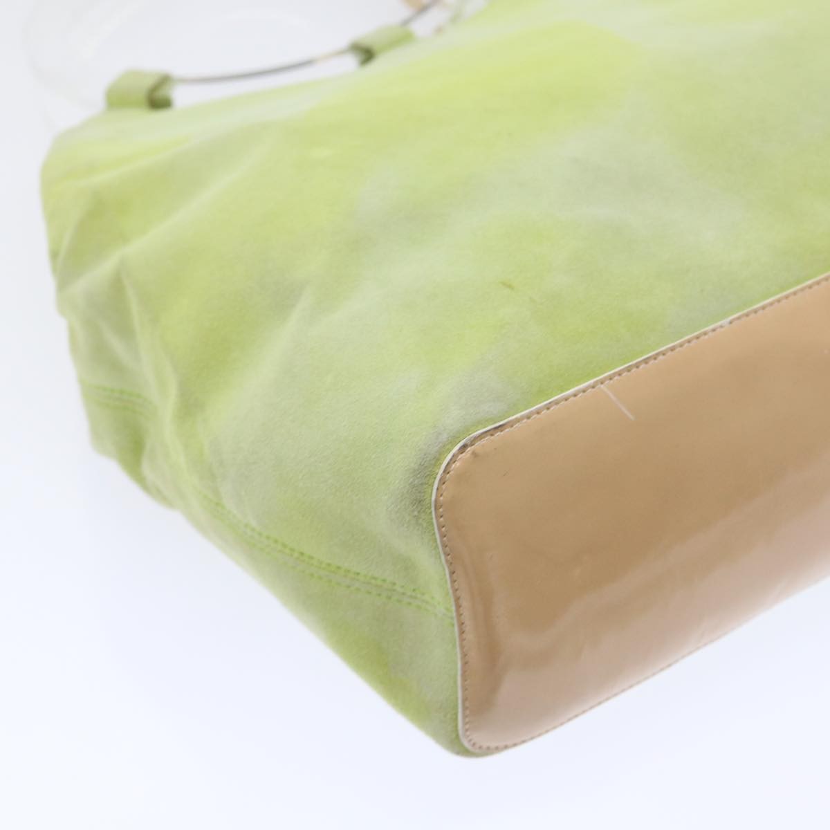Celine CELINE Hand Bag Suede Green Authentic 53736V