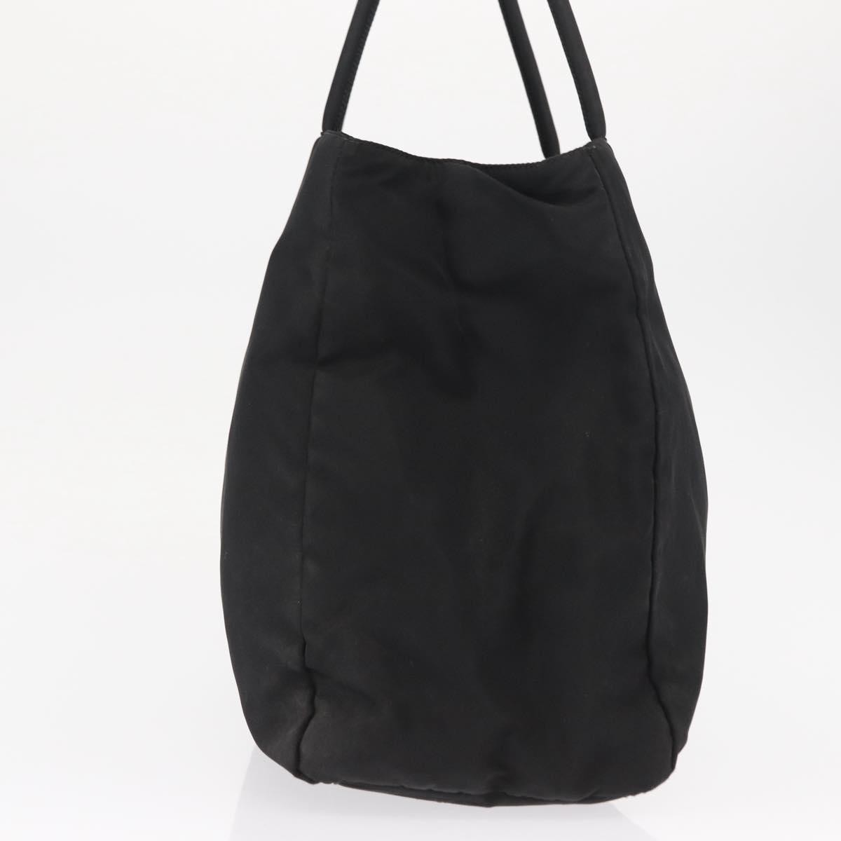 Prada PRADA Hand Bag Nylon Black Silver Authentic SW1923