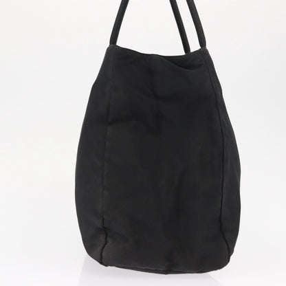 Prada PRADA Hand Bag Nylon Black Silver Authentic SW1923