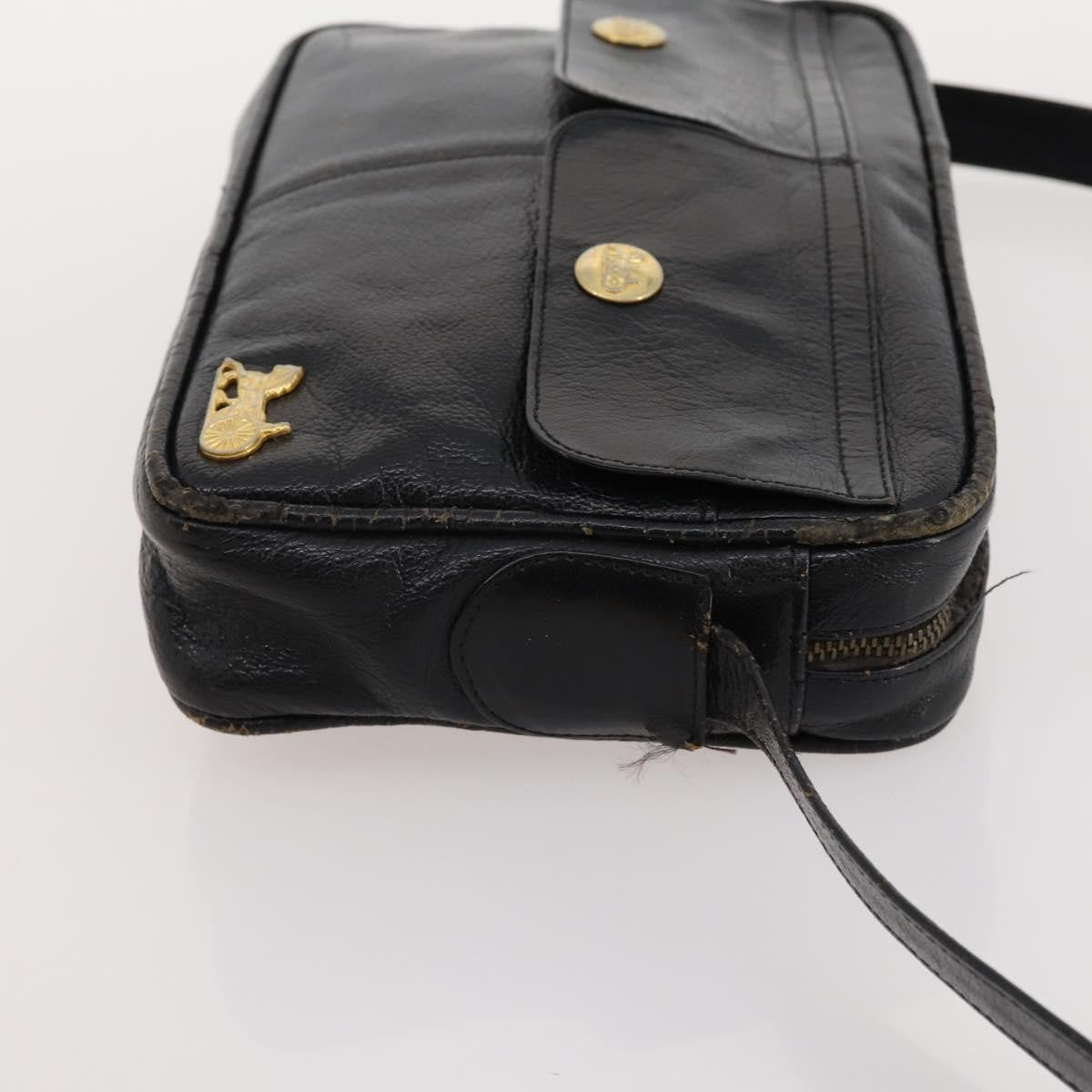 Burberrys Burberrys Cartier Celine Macadam Nova Check Bag Leather 4 Set Black Authentic BSZ449