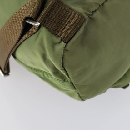 Prada PRADA Backpack Nylon Khaki Silver Authentic 148291 Bag