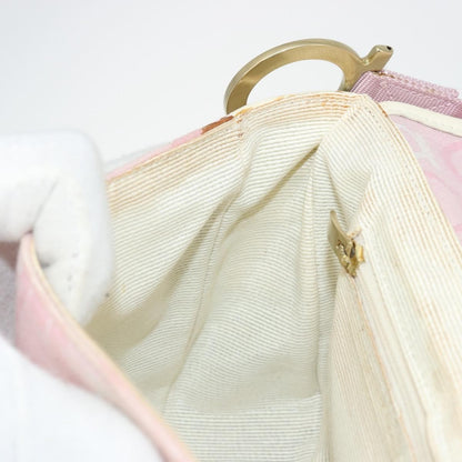Salvatore Ferragamo Salvatore Ferragamo Gancini Shoulder Bag Canvas Pink Gold Authentic BA12412