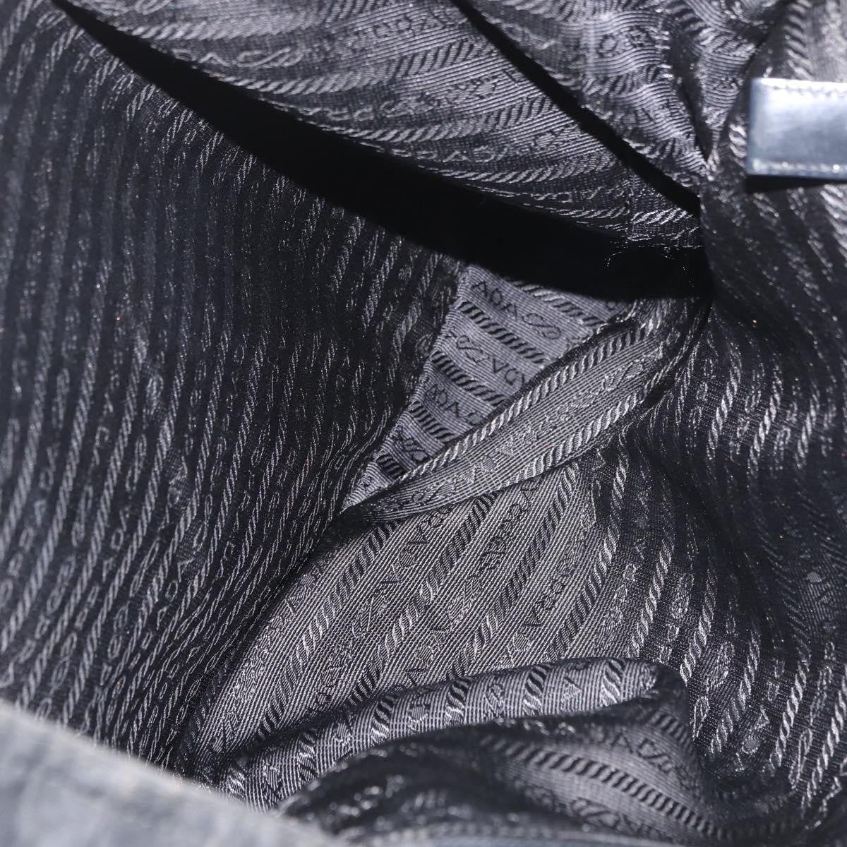Prada PRADA Tote Bag Nylon Black Silver Authentic bs29615