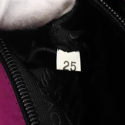 Prada PRADA Hand Bag Nylon Metal Purple Gold Authentic 155416