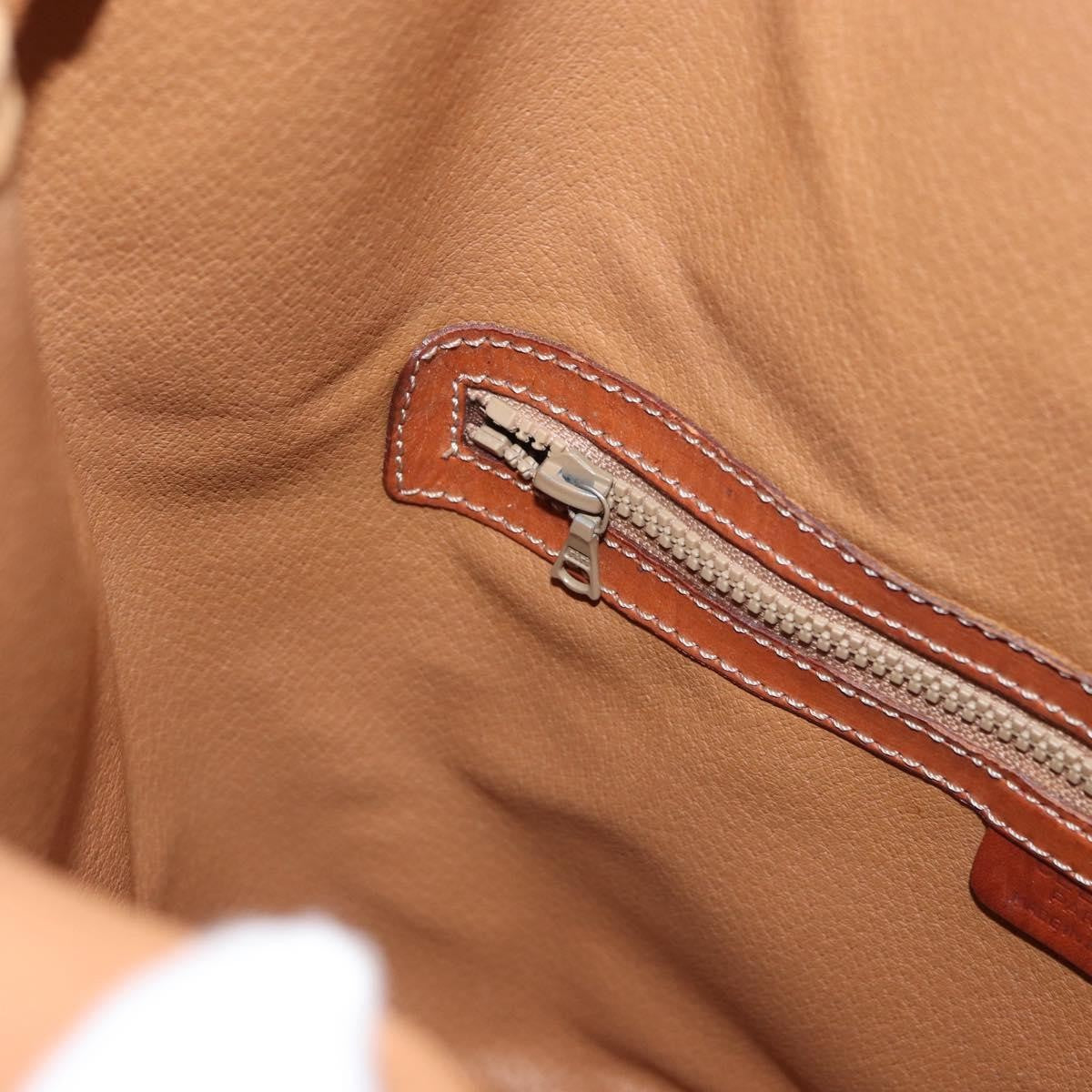 Celine CELINE Macadam Canvas Shoulder Bag PVC Leather 2way Brown Gold Authentic ka784