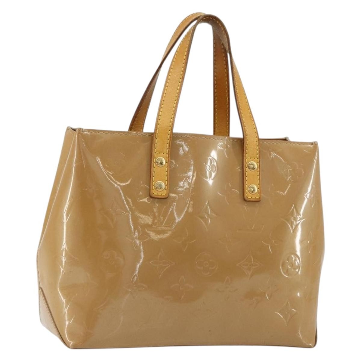 Louis Vuitton LOUIS VUITTON Monogram Vernis Reade PM Hand Bag Noisette M91334 LV Authentic BA12809