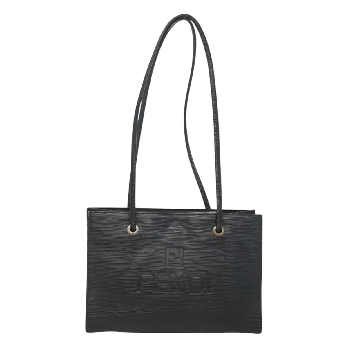 Fendi FENDI Shoulder Bag Leather Black Authentic 124503