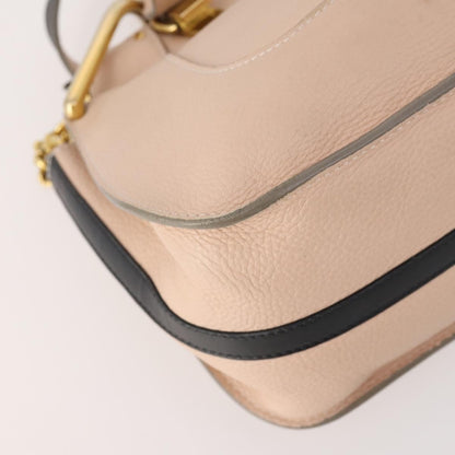 Chloé Chloé Chloe Hailey Hand Bag Leather 2way Pink Gold 02165665 Authentic YKZ911A