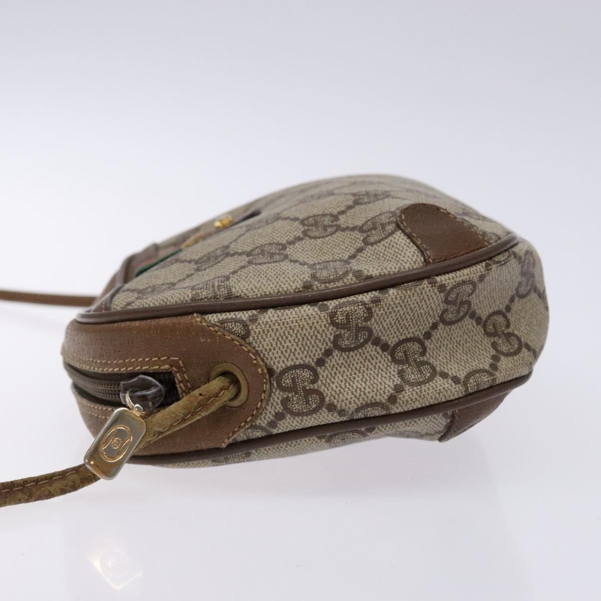 Gucci GUCCI GG Supreme Web Sherry Line Shoulder Bag PVC Beige 89 02 066 Authentic 133869