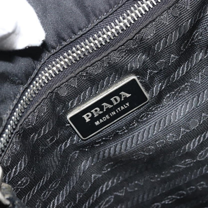 Prada PRADA Tote Bag Nylon Black Silver Authentic 175396