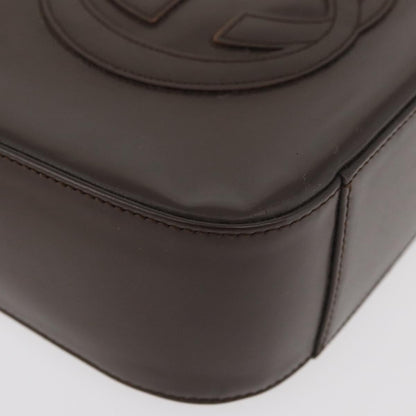 Gucci GUCCI Hand Bag Patent leather Brown Authentic ar13416