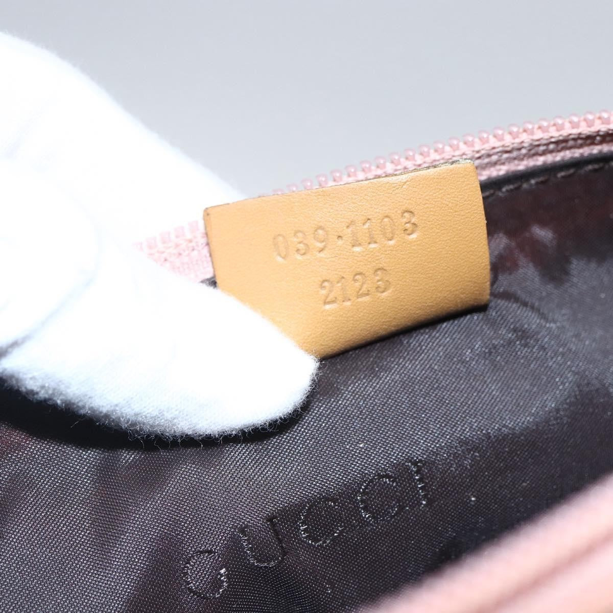 Gucci GUCCI Accessory Pouch Suede Pink Gold 039 1103 Authentic 173549 Bag
