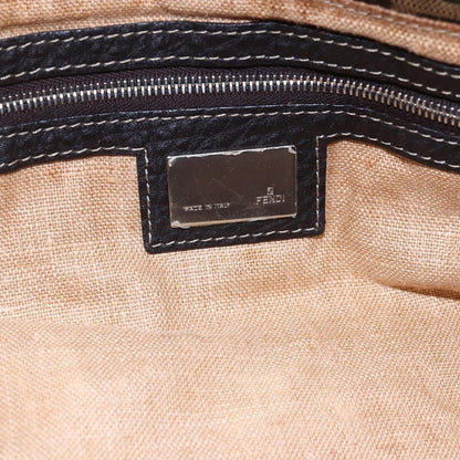 Fendi FENDI Zucca Canvas Celeria Tote Bag Black Brown Silver Authentic am9502