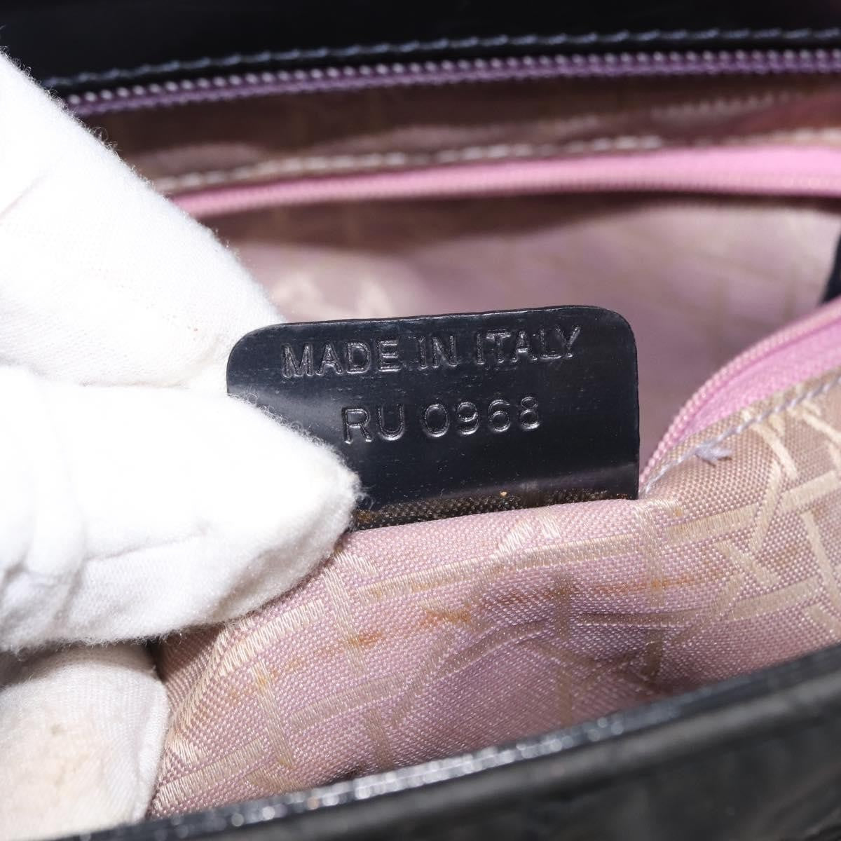 Dior Christian Dior Canage Shoulder Bag Nylon Black Silver Authentic 144646
