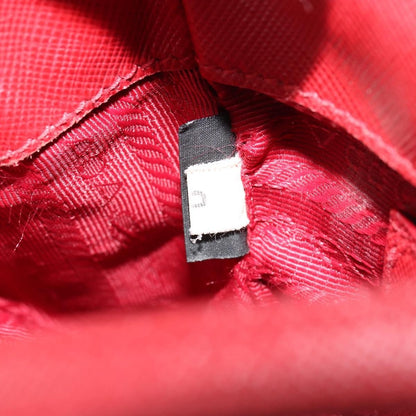 Prada PRADA Hand Bag Safiano leather 2way Red Gold Authentic 179933