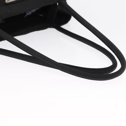 Prada PRADA Hand Bag Nylon Black Silver Authentic SW1923