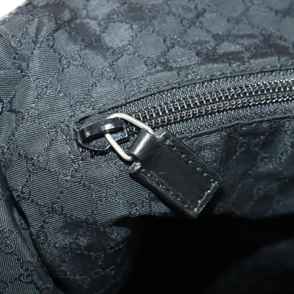 Gucci GUCCI Shoulder Bag Canvas Black Silver Authentic BA11545