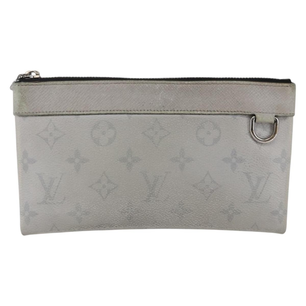 Louis Vuitton LOUIS VUITTON Monogram Taigarama Pochette Discovery PM Gray M30279 Authentic 147372 Bag