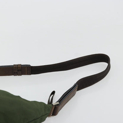 Prada PRADA Shoulder Bag Nylon Khaki Silver Authentic bs34740