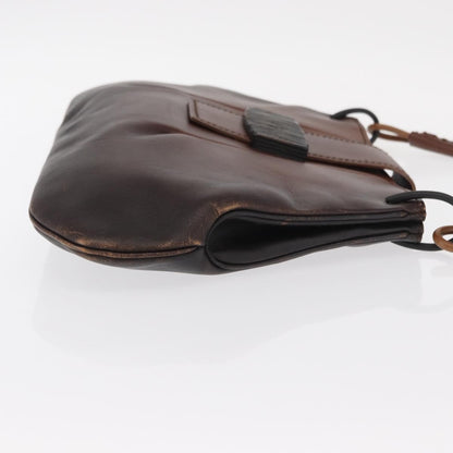 Gucci GUCCI Shoulder Bag Leather Brown 105374 Authentic 156795