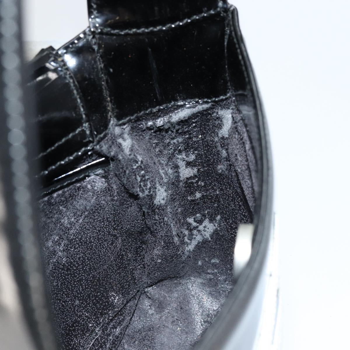 Gucci GUCCI Hand Bag Patent leather Black Silver 007 2046 0249 Authentic 172096