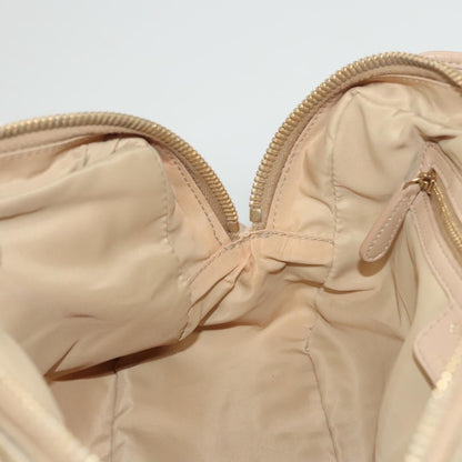Dior Christian Dior Canage Hand Bag Nylon Beige Gold Authentic mr1376