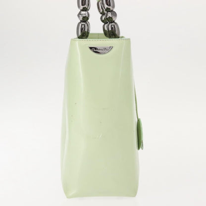 Dior Christian Dior Maris Pearl Hand Bag Enamel Green Authentic 150745