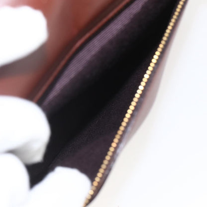 Valentino VALENTINO Hand Bag Leather 2way Brown Gold Authentic hk3311