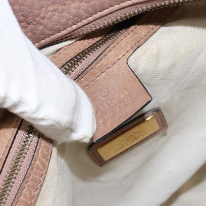 Gucci GUCCI Hand Bag Leather Pink Gold 323675 Authentic ka258