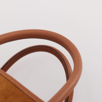 Gucci GUCCI Tote Bag Suede Brown Gold 002 58 0233 Authentic YKZ146