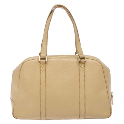 Celine CELINE Hand Bag Leather Beige Gold Authentic bs28305